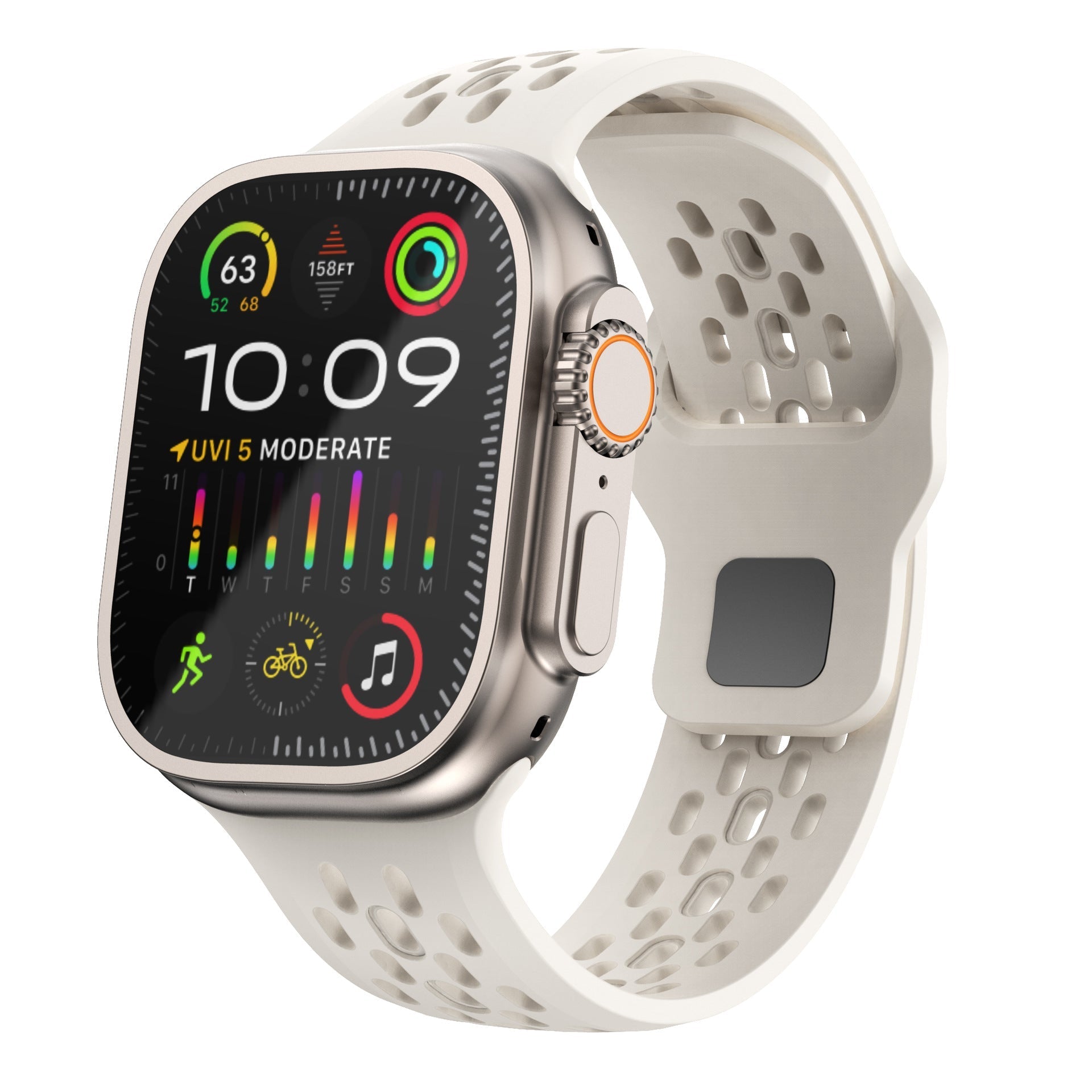 FKM Gumi Lélegző Szíj Az Apple Watch-hoz