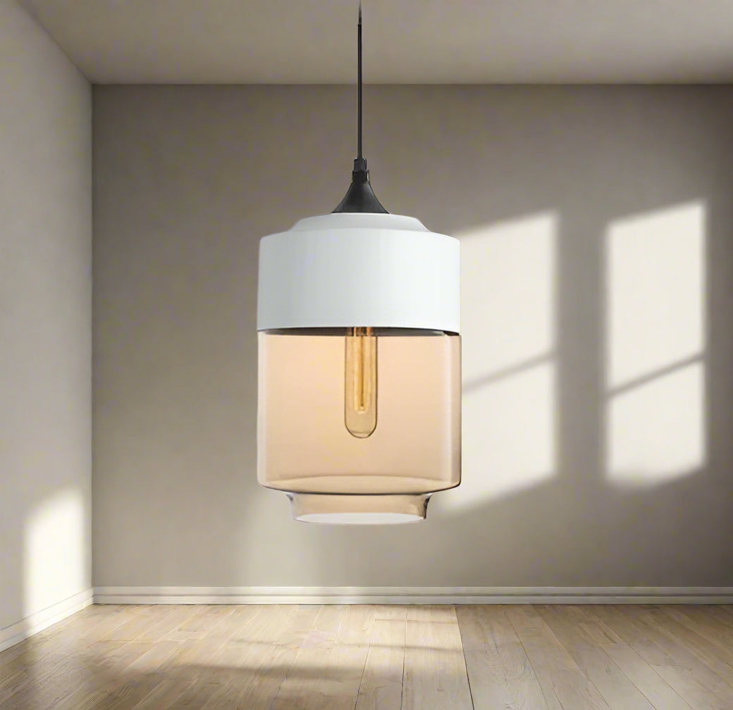 Jevaglo™ | Luxe hanglamp van glas en hout