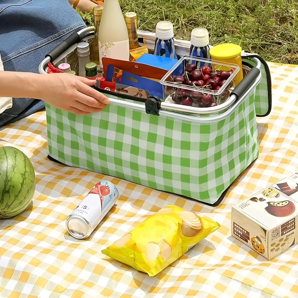 Vouwbare Geruite Picknickmand