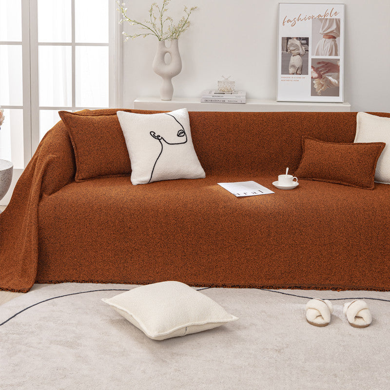 Loop Garn Lin Stoff Sofa/Sofa kasteteppe