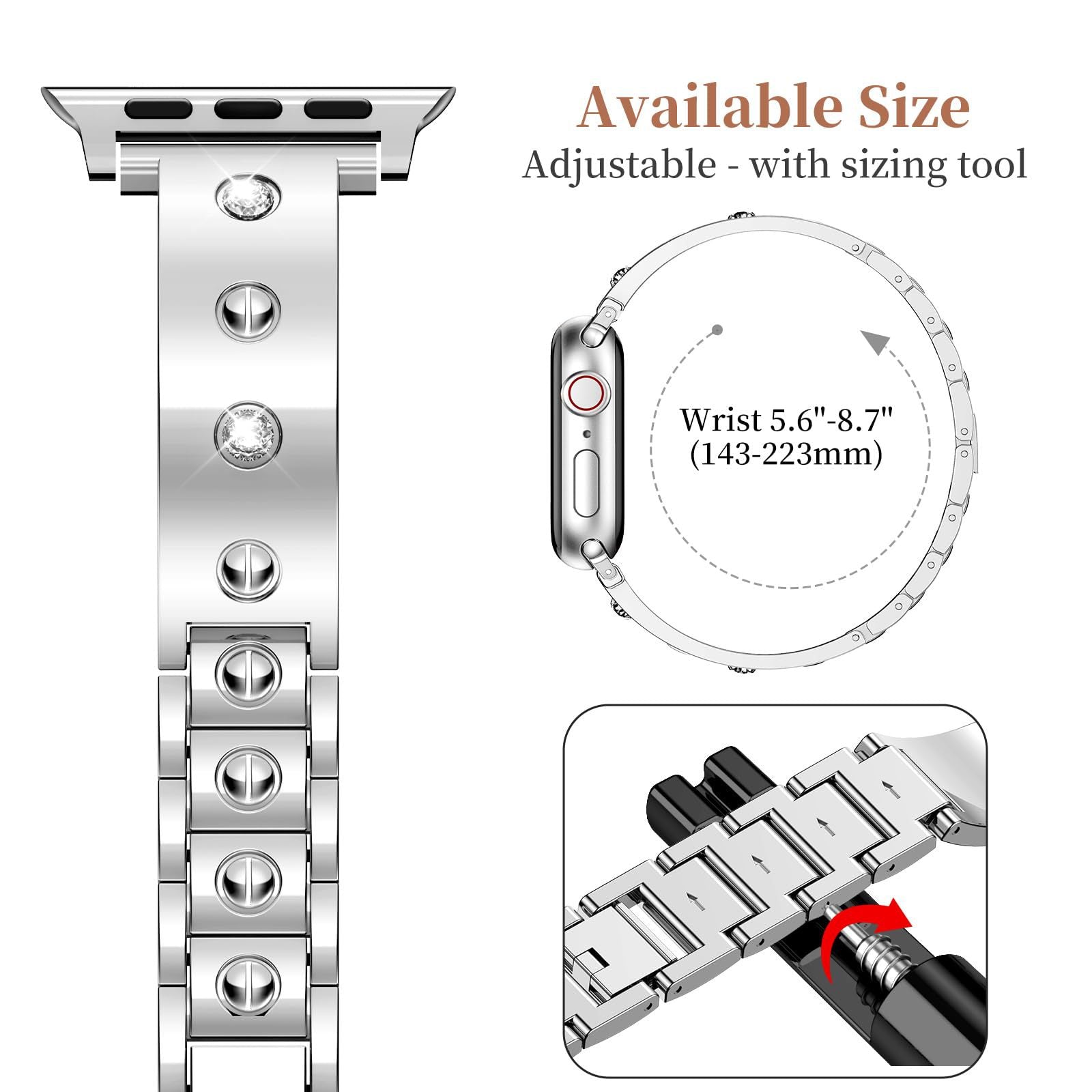 Diamond-studded Bracelet For Apple Watch