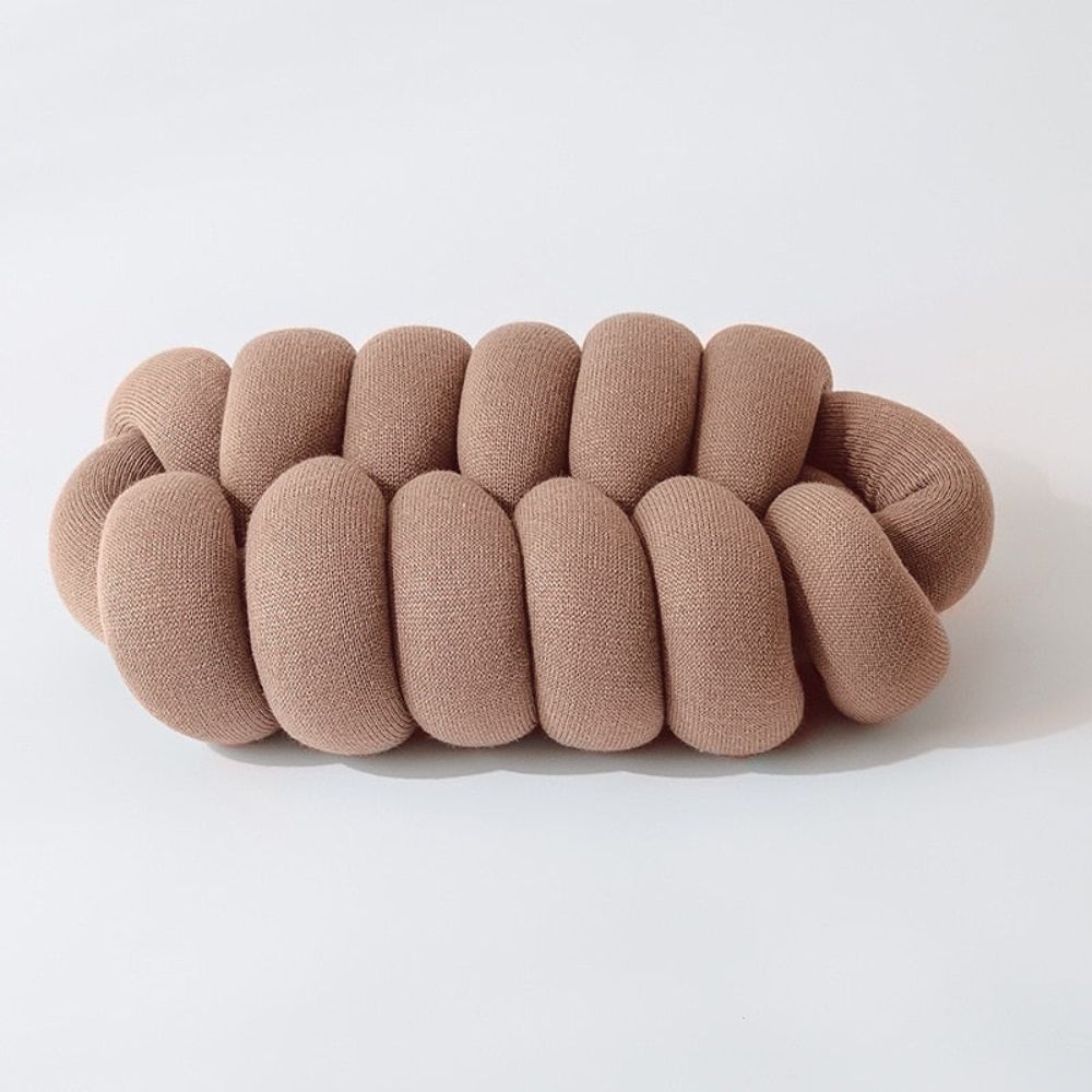 Coussin en peluche noué Splendid Ellipse