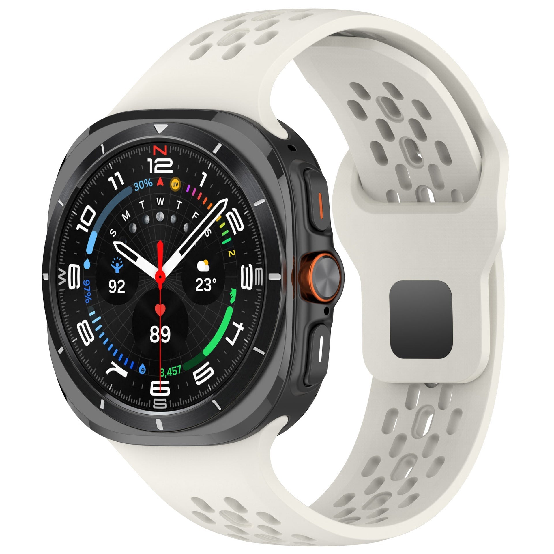 Sports pustende silikon klokkerem for Samsung Galaxy watch7 ultra 47mm