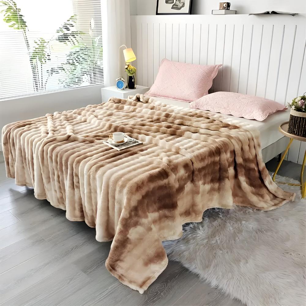 Ripple Tie-Dye Kunstfell-Decke