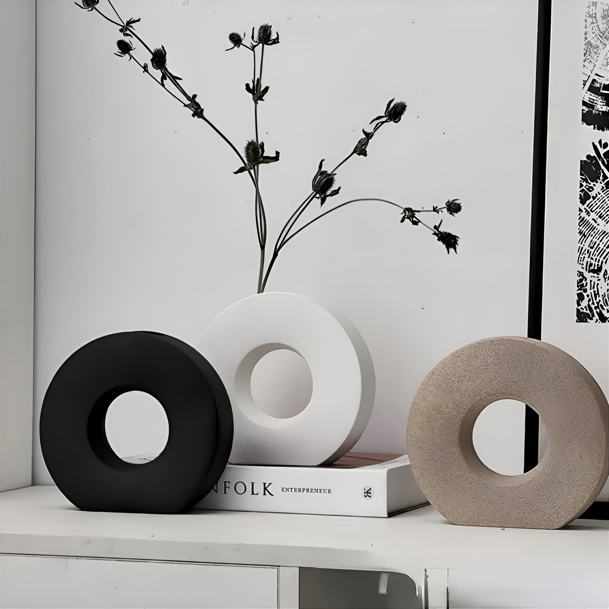 Nordisk minimalistisk stil keramikk vase