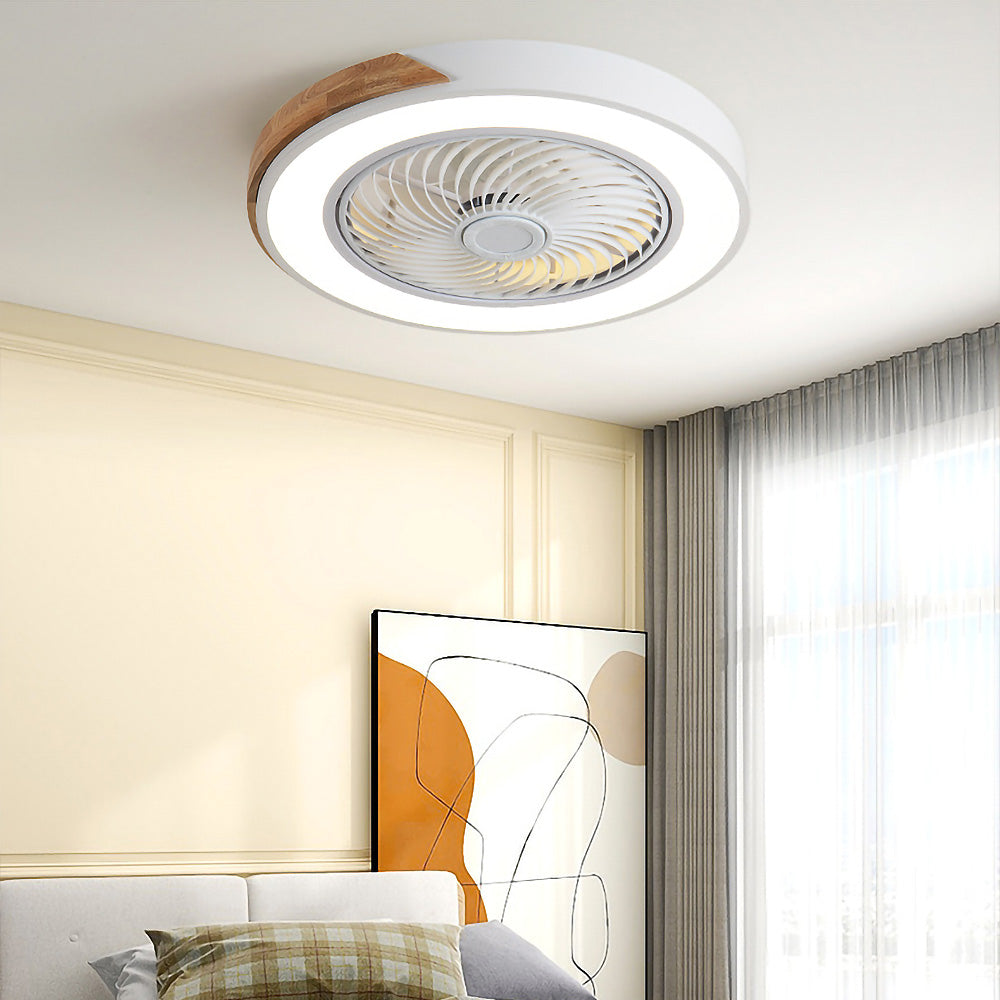 Wood Ceiling Fans With LED Lights