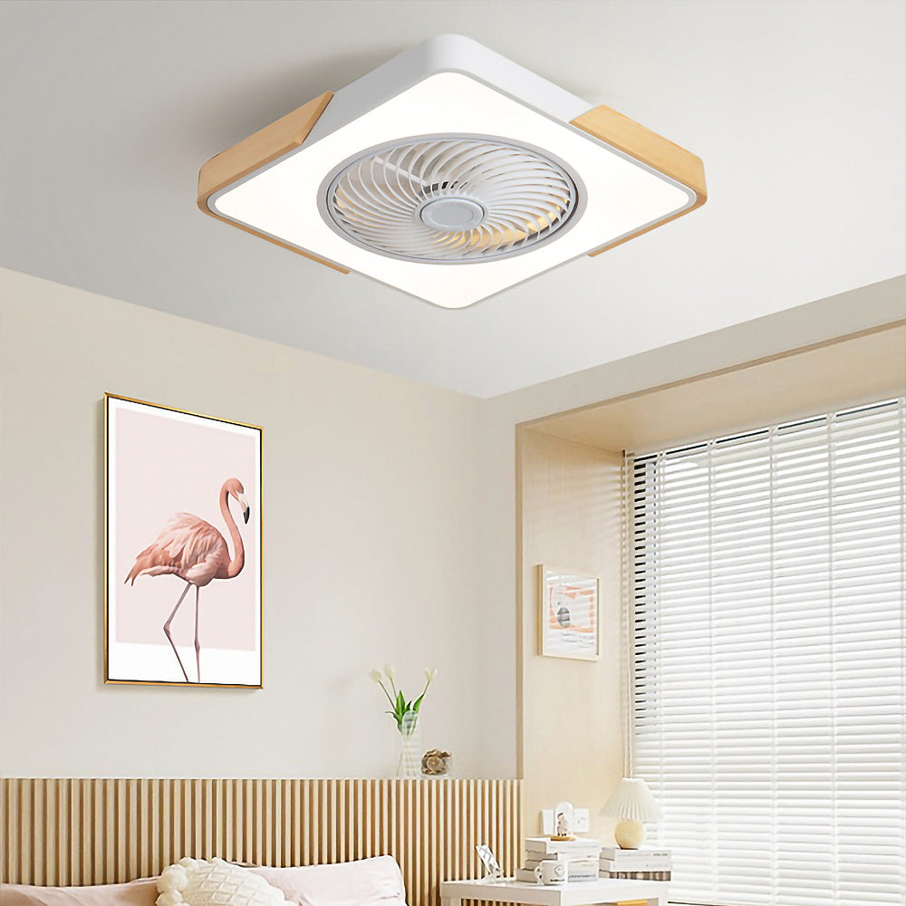 Wood Ceiling Fans With LED Lights