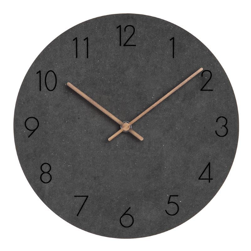 Minimalist Norwegian Silent Wall Clock - 29cm(11.4 in) Scandinavian Design, Wood, Quiet Movement