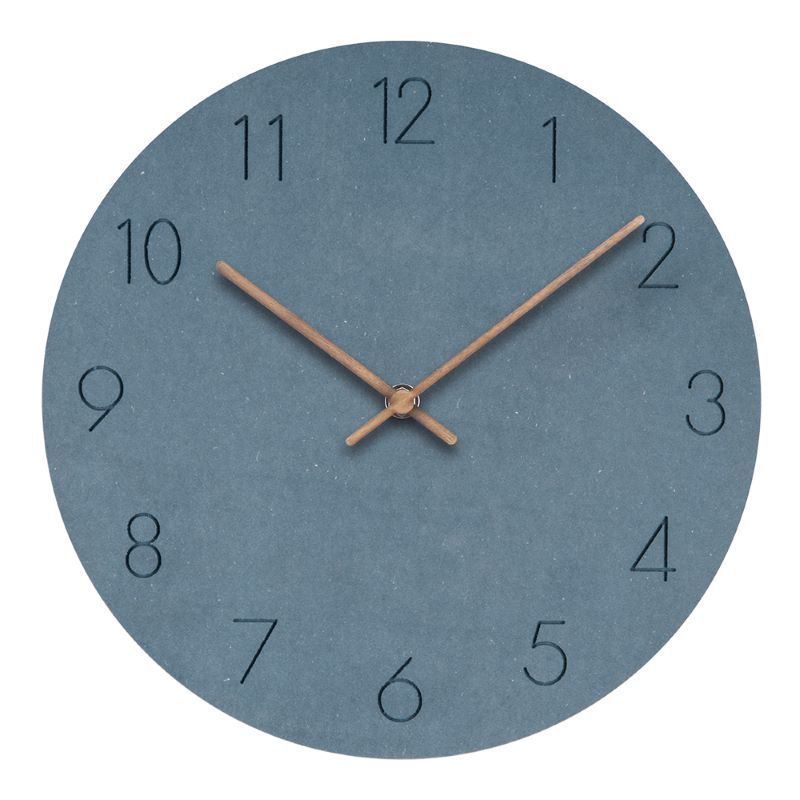 Minimalist Norwegian Silent Wall Clock - 29cm(11.4 in) Scandinavian Design, Wood, Quiet Movement