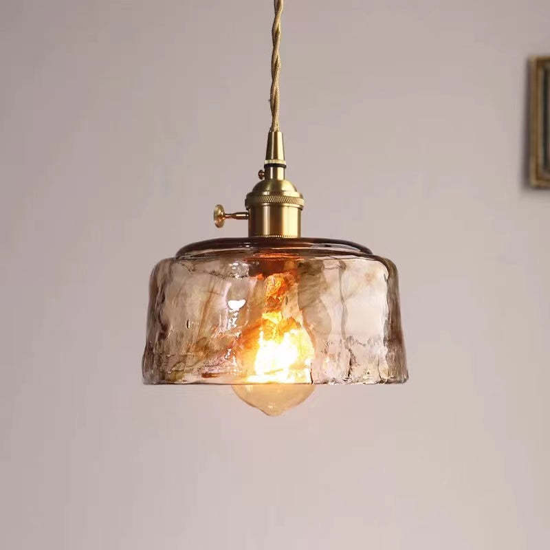 Lămpile suspendate Retro LED Levy - Metal aurit și sticlă pentru dormitor, living, dining