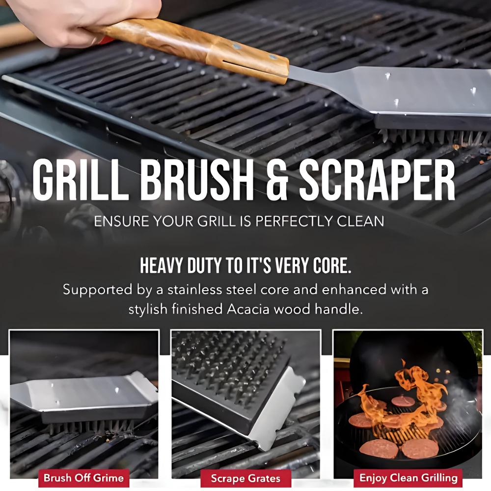 Stainless Grill Brush and Scraper