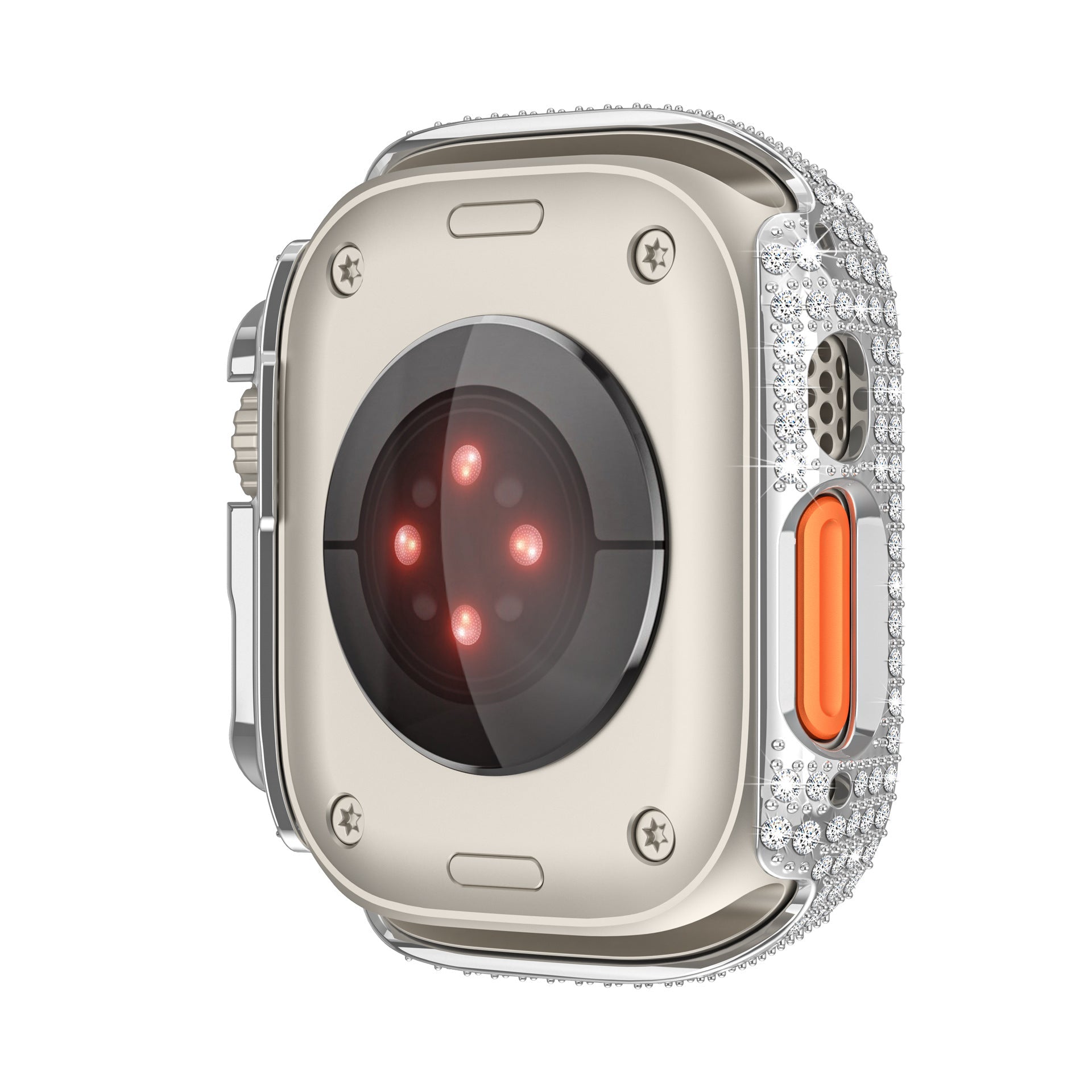 Diamantbesatt fulldekkende skjermbeskytter for Apple Watch