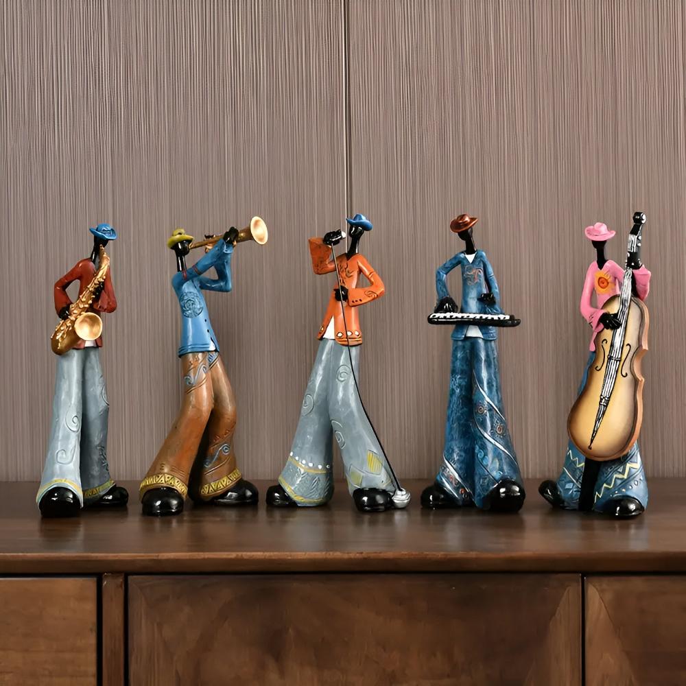 Jazz Zenei Együttes Gyanta Figurine