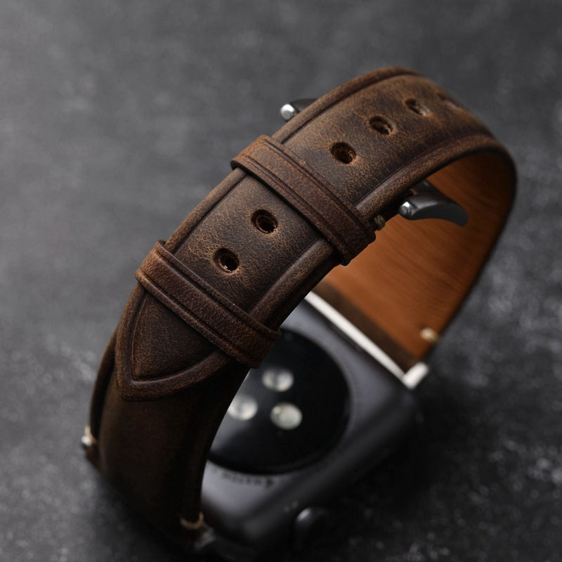 Handmade Italian leather strap for Apple Watch