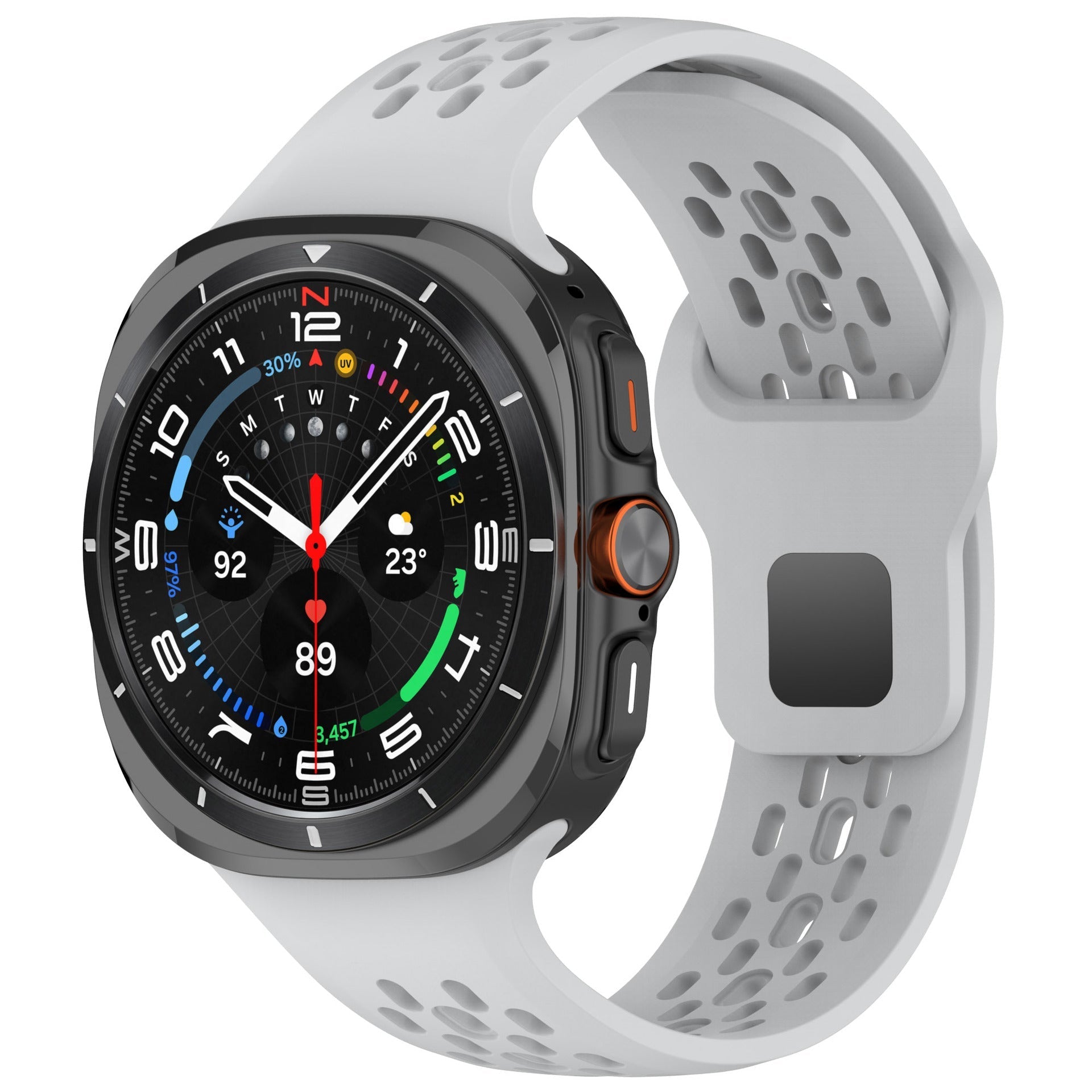 Sports pustende silikon klokkerem for Samsung Galaxy watch7 ultra 47mm