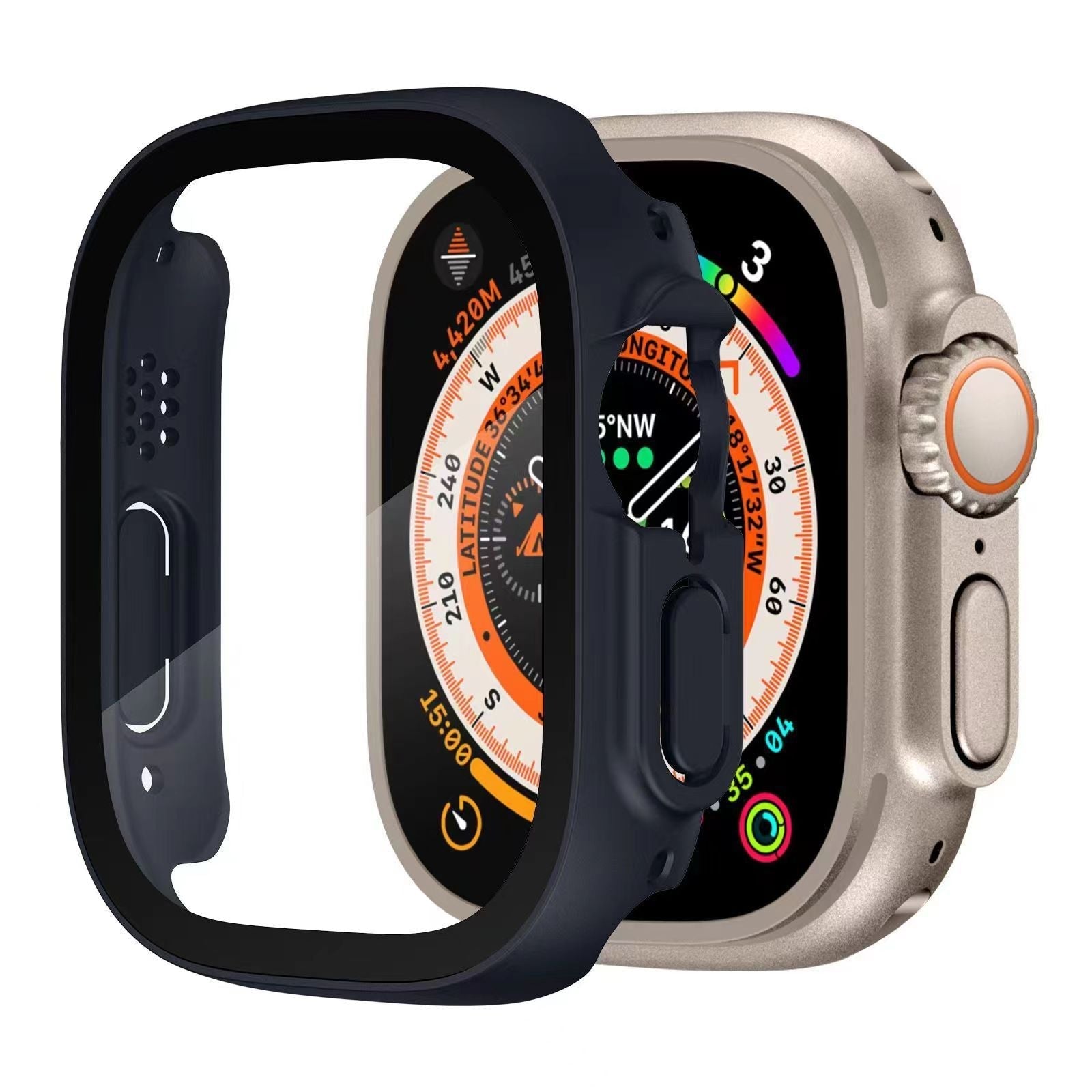 Funda con Protector de Pantalla de Cristal para Apple Watch Ultra