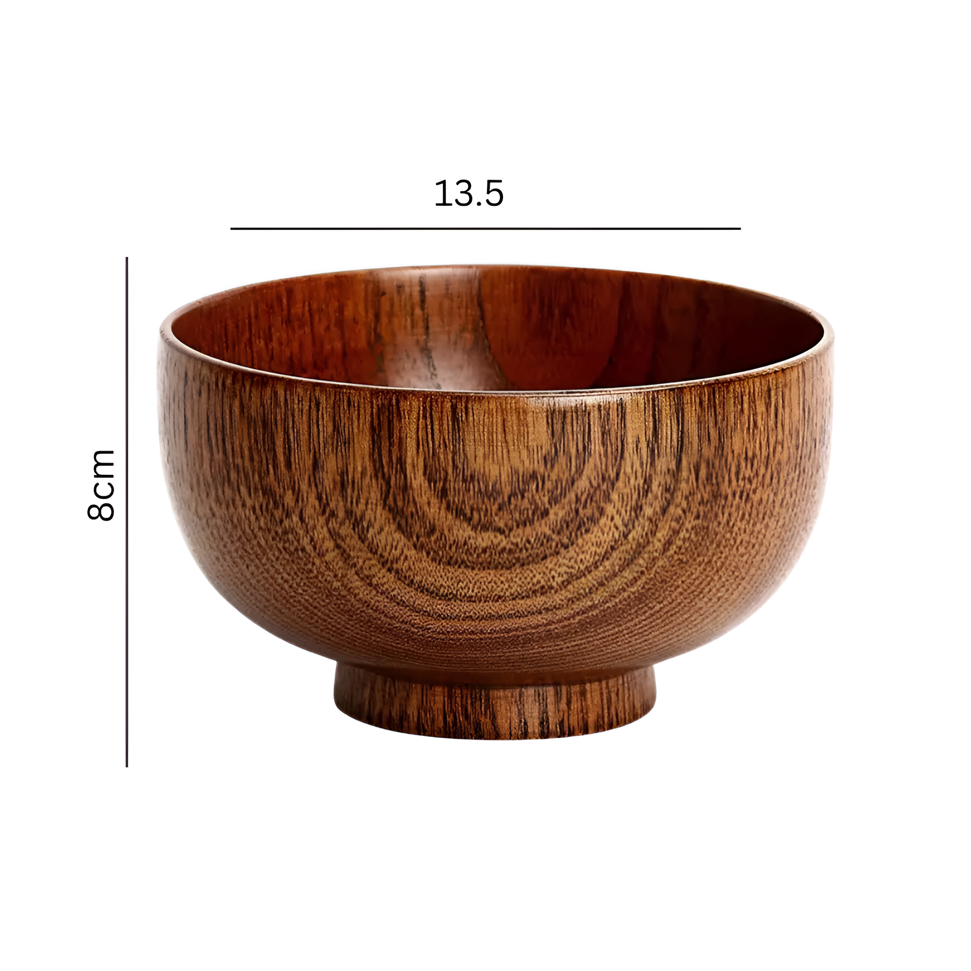 Rustic Jujube Wooden Bowl