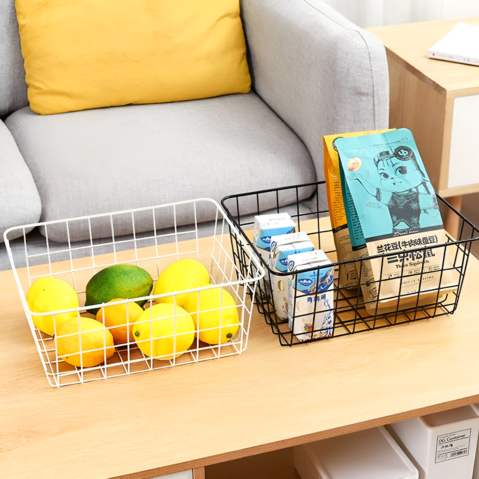 Sleek Wire Organiser Storage Basket