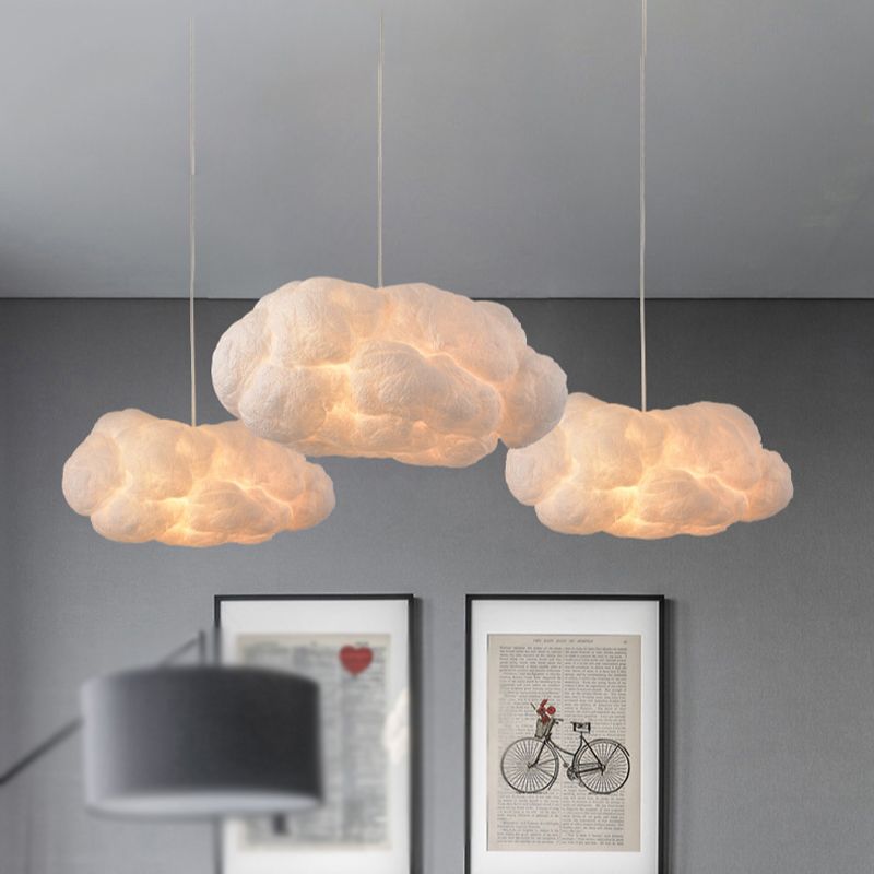 Lampada a sospensione Cloud LED Minori Design PVC/Cotone Bianco