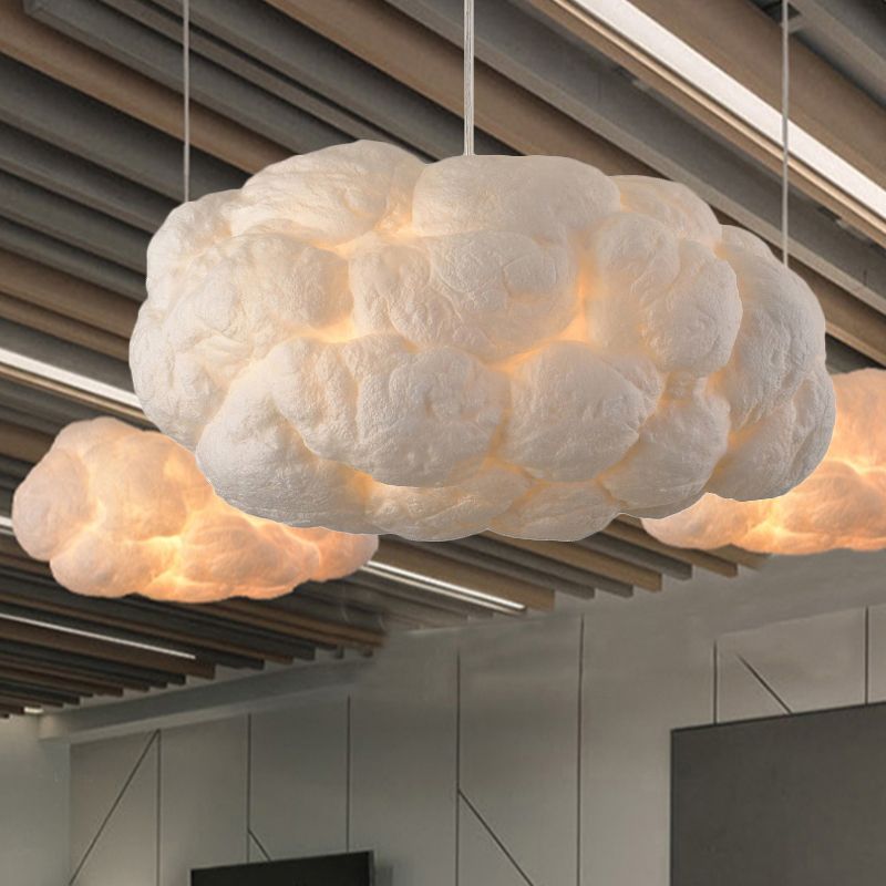 Minori Design Cloud LED Pendant Lamp PVC/Bumbac Alb