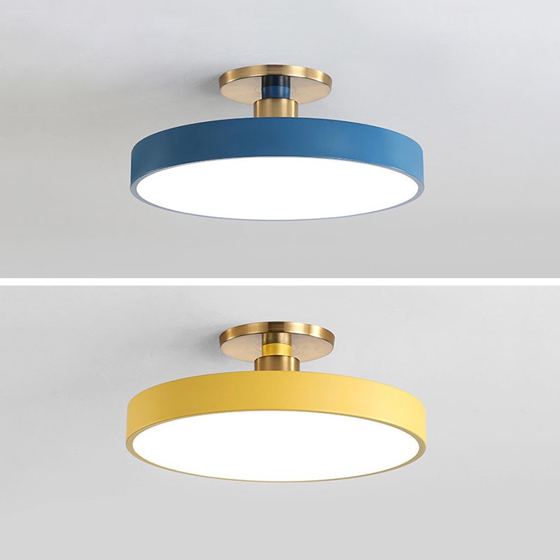 Nordisk Minimalistisk Rund Takmonterad Lampa