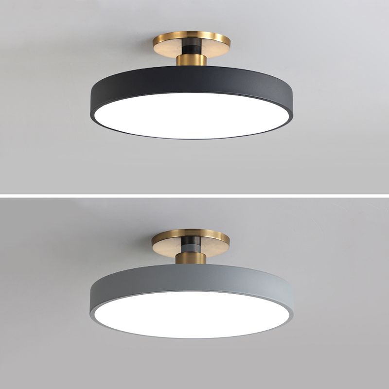 Nordisk Minimalistisk Rund Takmonterad Lampa