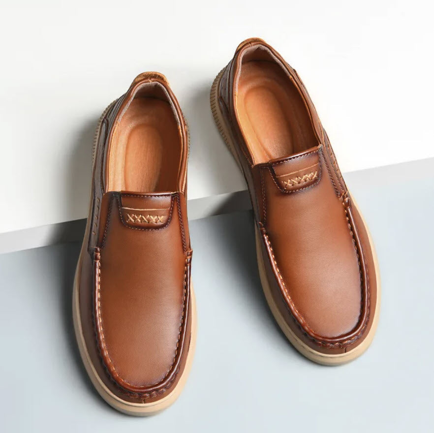 Carlo™ Genuine Cowhide Leather Shoes: Ultra Comfortable & Breathable