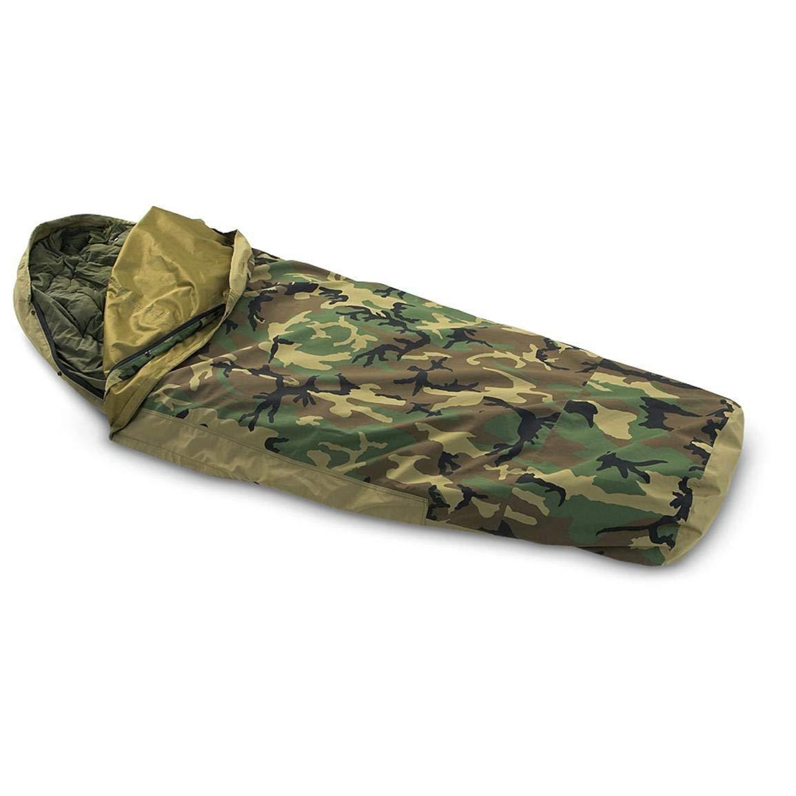 Système de sommeil modulaire de l'armée américaine, couverture Bivy, camouflage Woodland