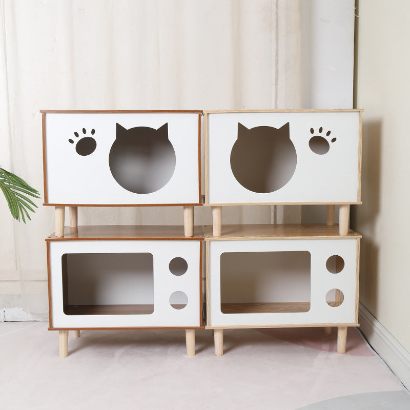 WoodNest Pet Bed & Bedside Table Combo