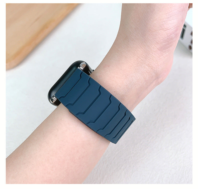 Armor Warrior Silicone Magnetic Watch Strap for Apple Watch