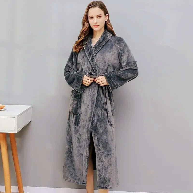 Luxury unisex bathrobe for winter