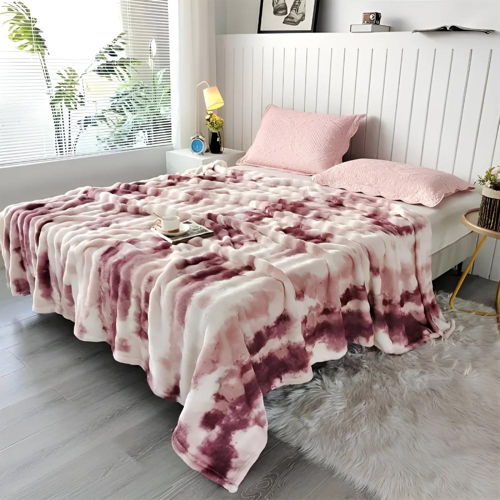 Ripple Tie-Dye Kunstfell-Decke