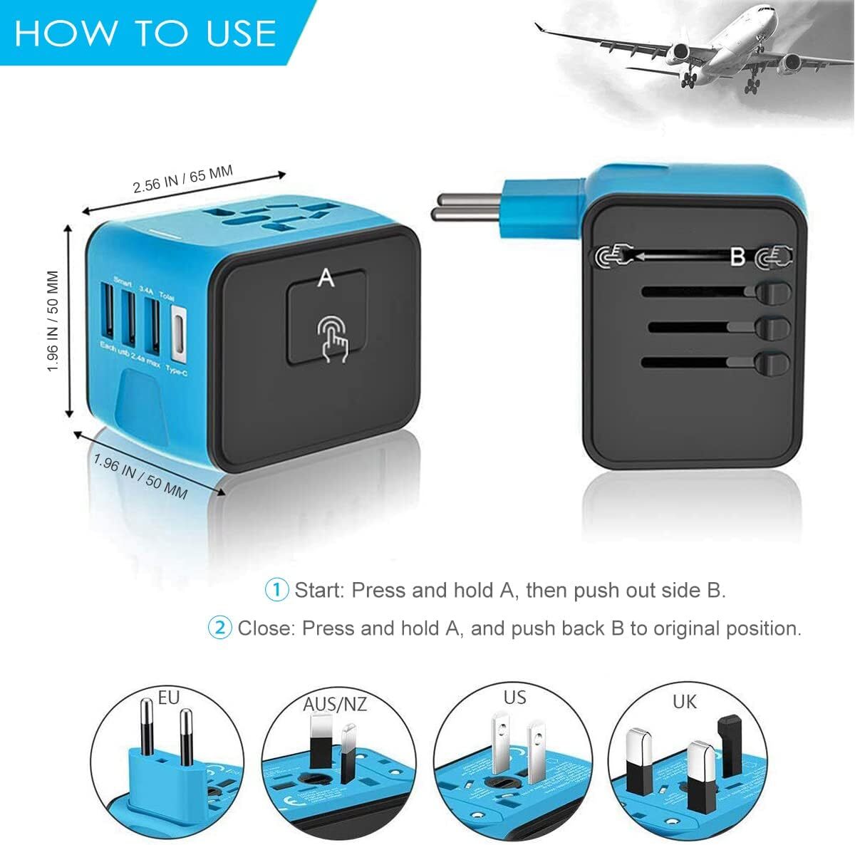 Centro de Energía de Viaje Definitivo: Adaptador Universal Todo en Uno