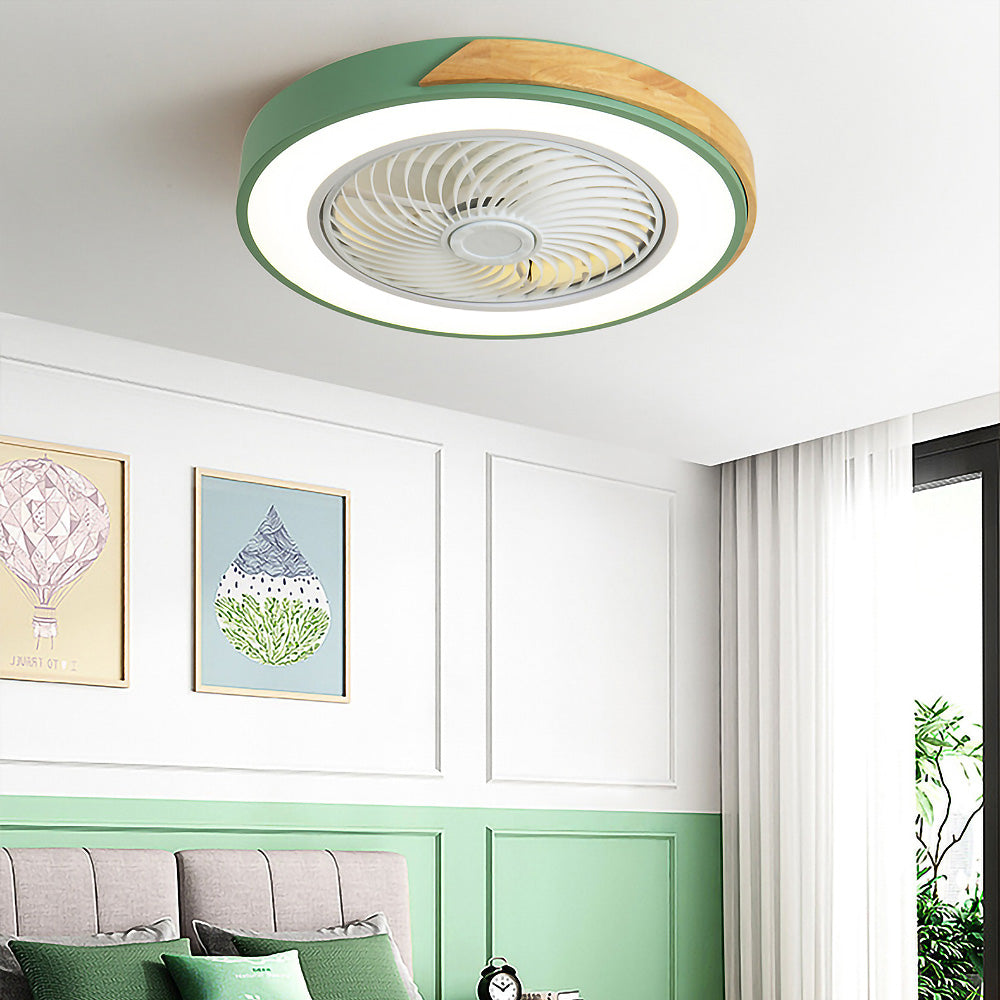 Wood Ceiling Fans With LED Lights