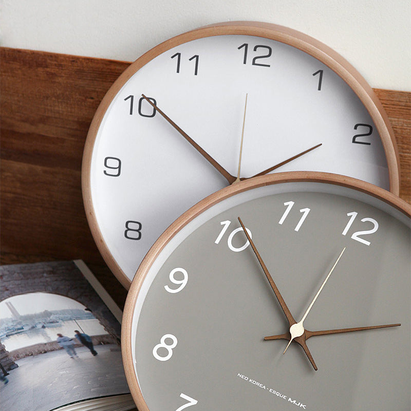 Analog Wall Decoration Wooden Clock for Home