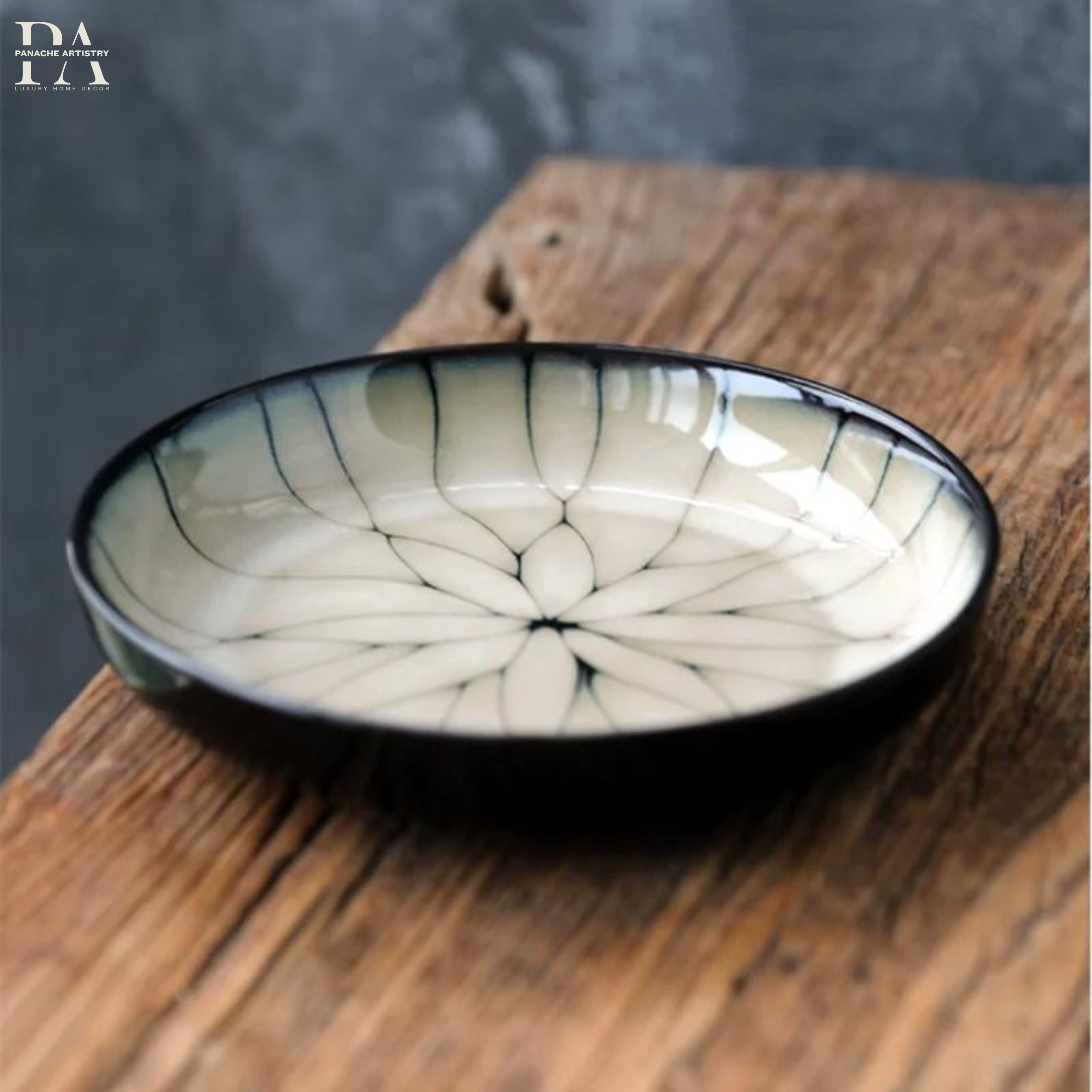 Artisan's Canvas Hand-Glazed Ceramic Plate