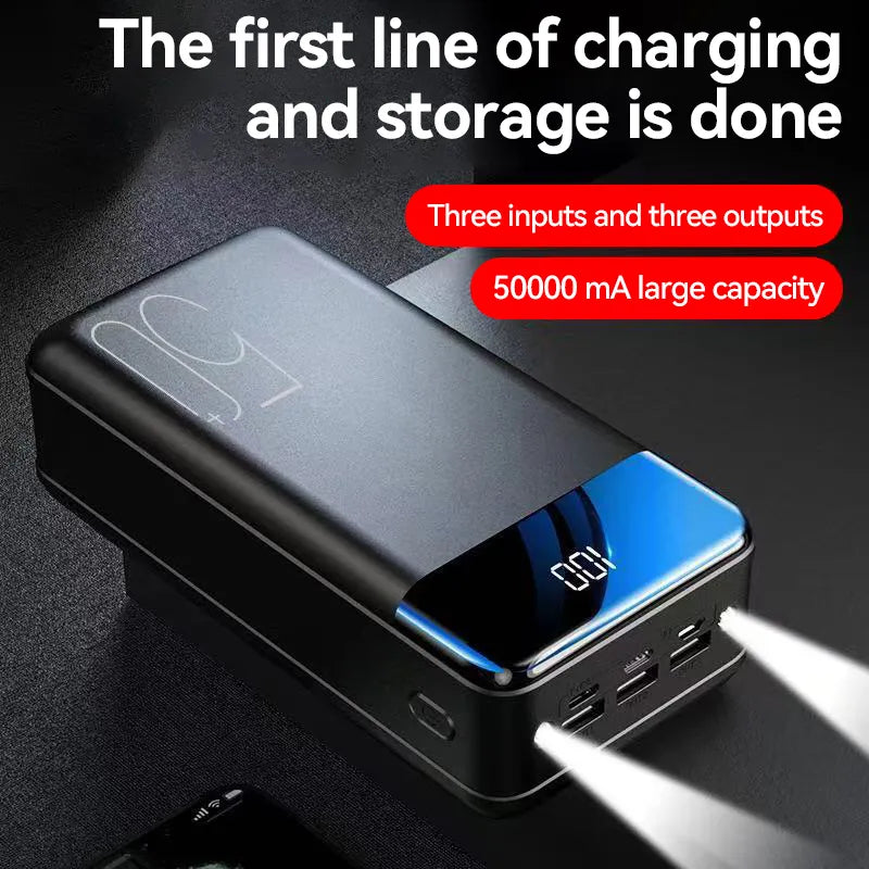 100,000mAh Ultra-Magas Kapacitású Power Bank – Szuper Gyors Töltés Telefonokhoz, Táblagépekhez és Laptopokhoz