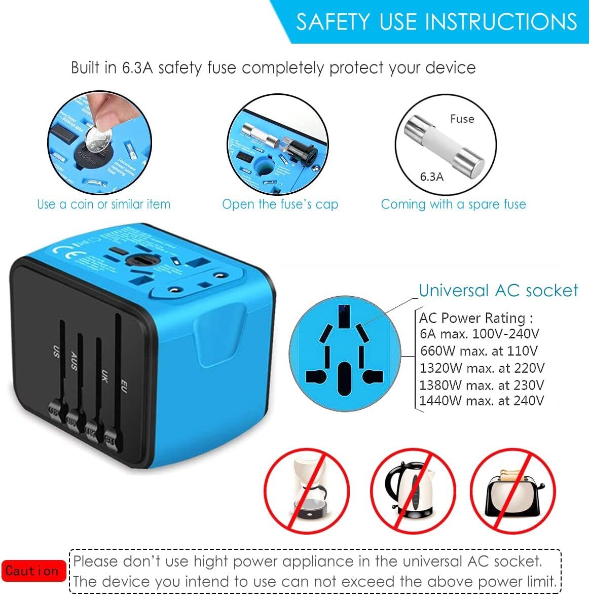 Ultimate Travel Power Hub: All-in-One Universal Adapter