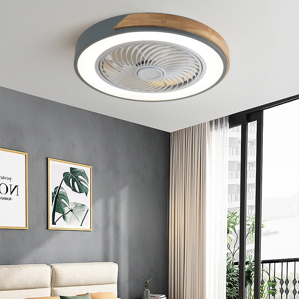 Wood Ceiling Fans With LED Lights