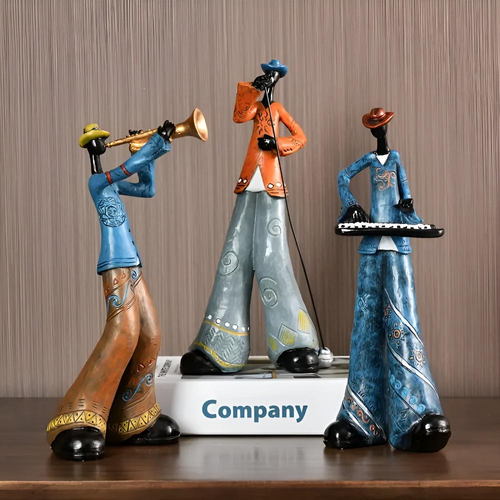 Jazz Zenei Együttes Gyanta Figurine