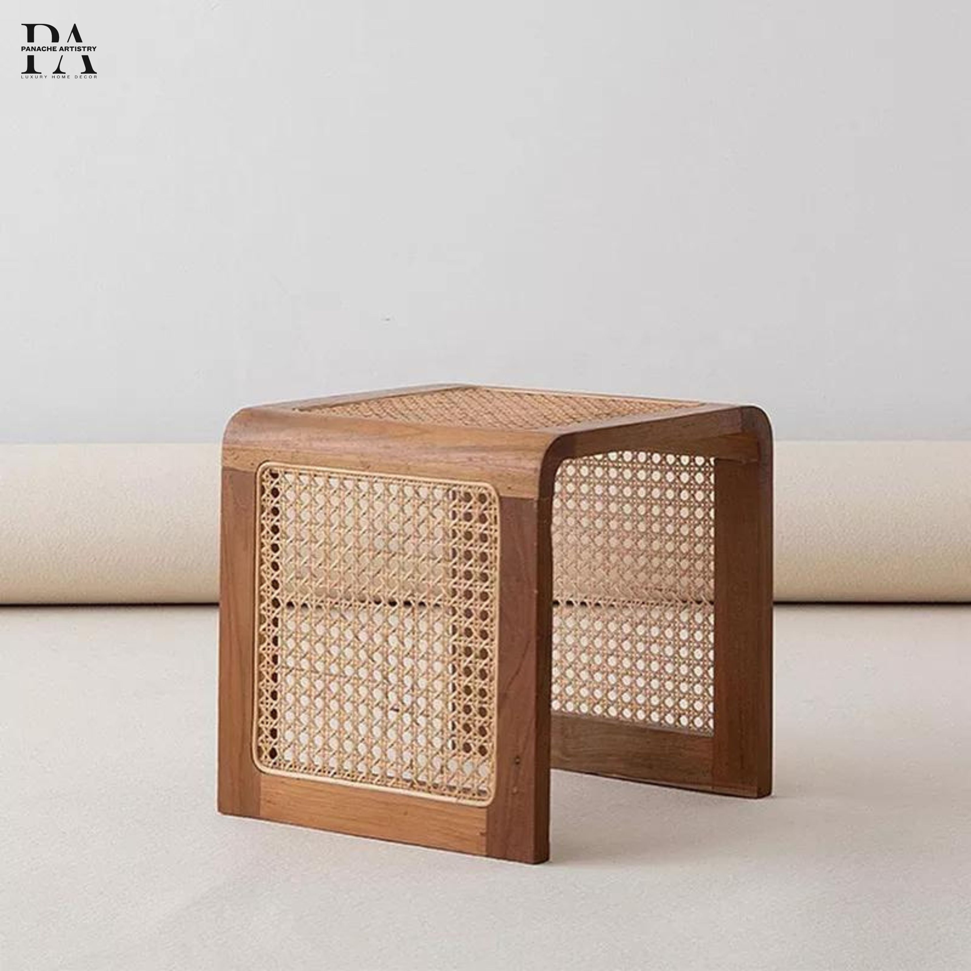 Lykke Handwoven Rattan Stool