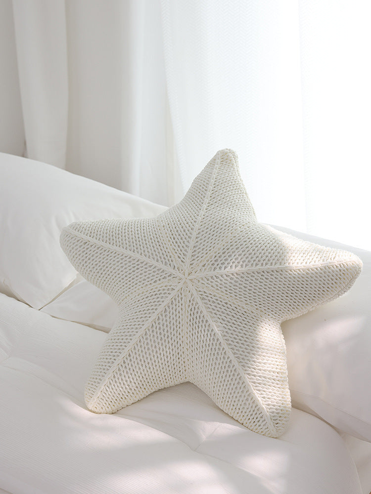 Starfish Hand-Knitted Pillow