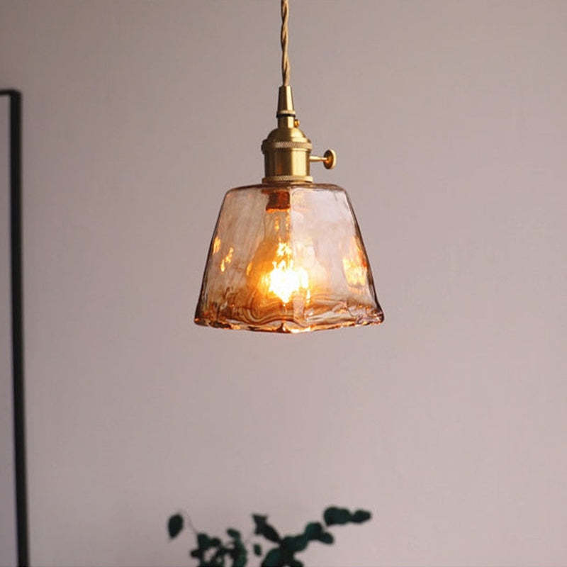 Levy Retro LED Hanging Lamps - Gold Metal and Glass for Bedroom, Living Room, Dining Room