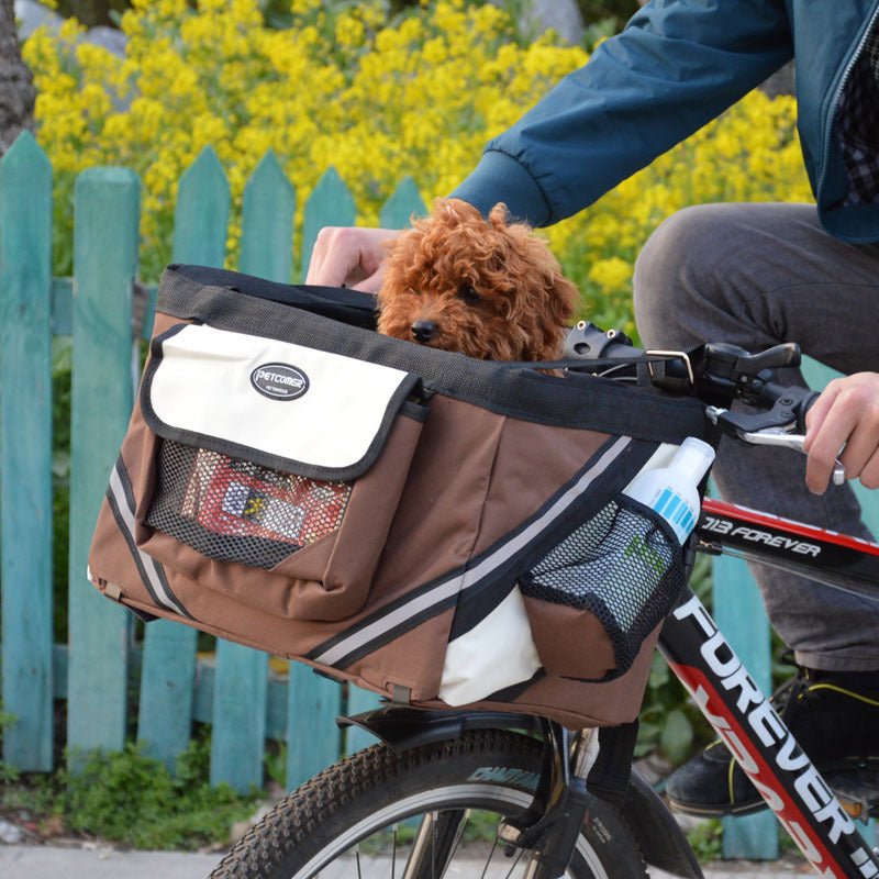 RideEase Transportor și Coș pentru Pisici și Câini de Bicicletă Detasabil