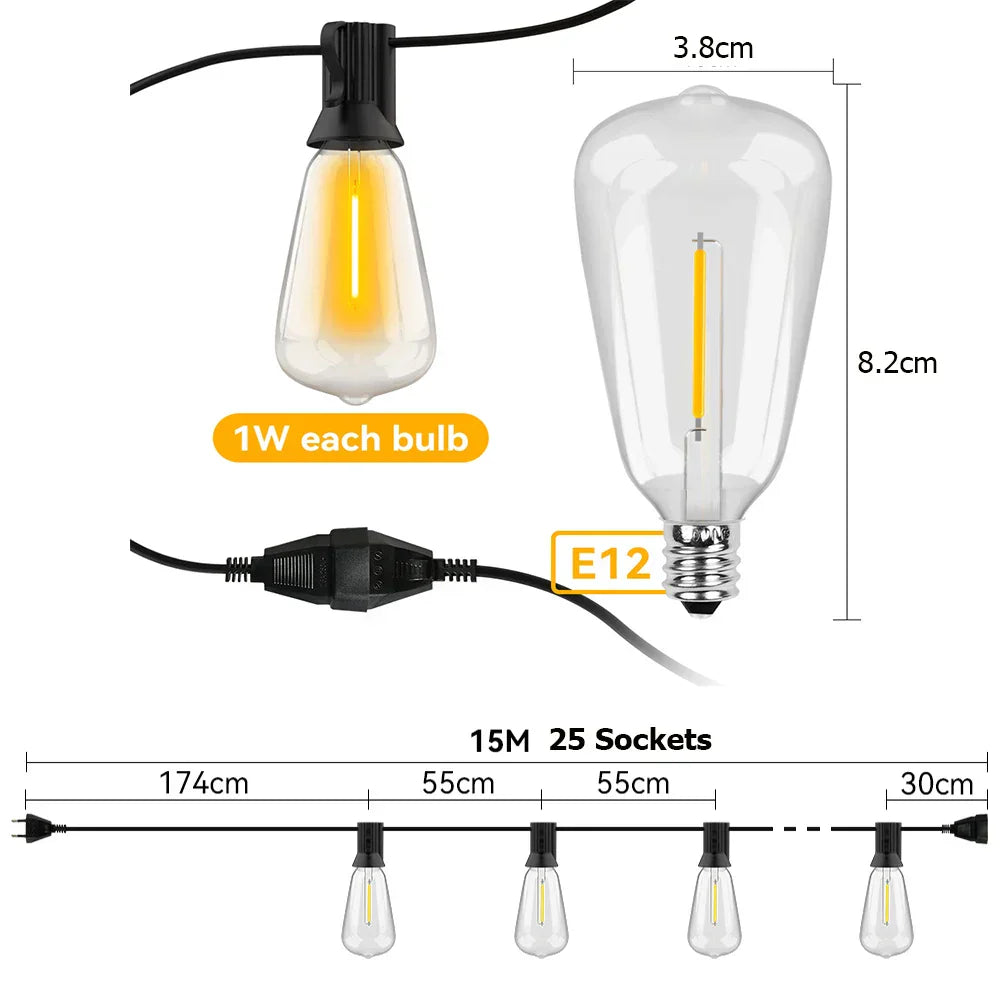 LumiRain - Guirlande lumineuse LED étanche