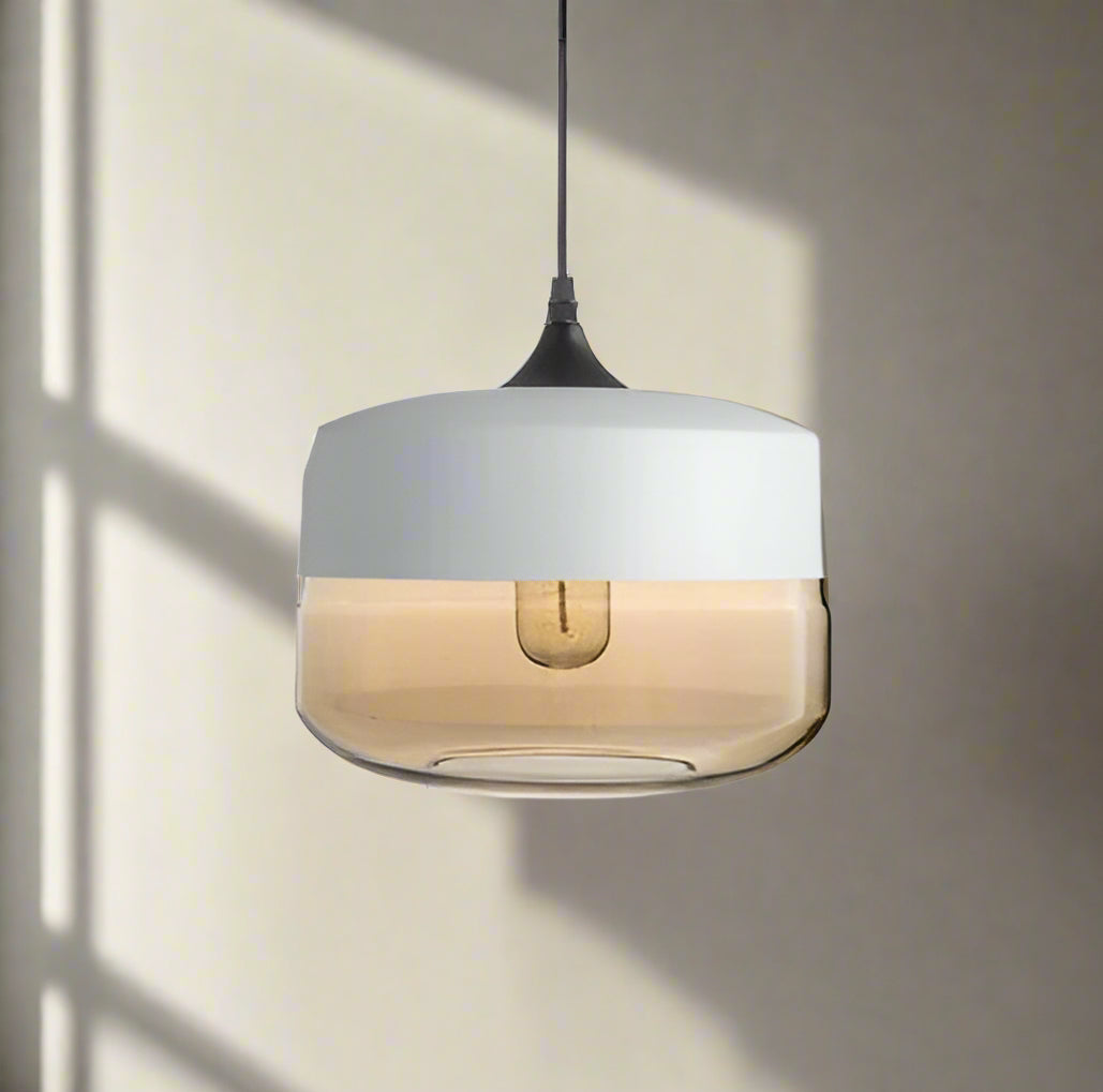 Jevaglo™ | Luxe hanglamp van glas en hout