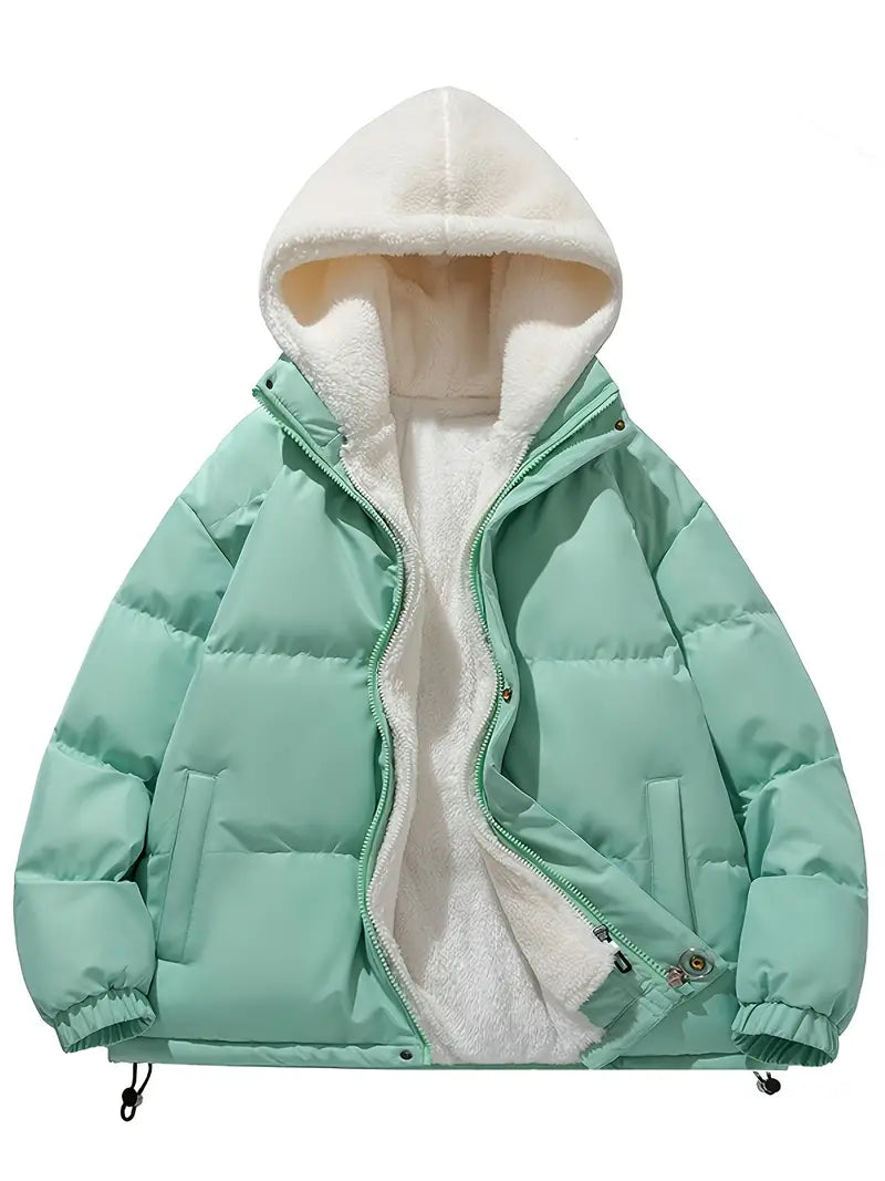 Eagle - Casaco de inverno com capuz em fleece aconchegante