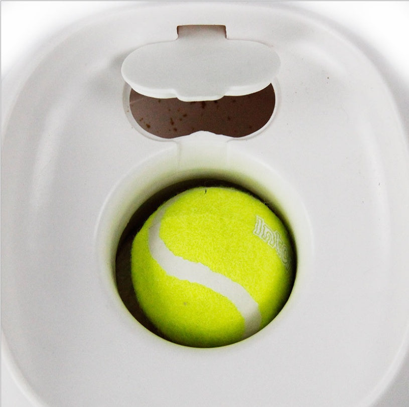 Fetch & Treat Launcher: Dog Tennis Ball Thrower with Treat Dispenser