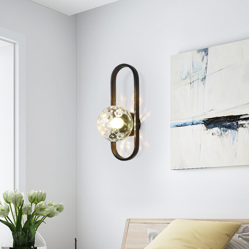 Light Circle - Modern wall lamp with glass ball and circular design