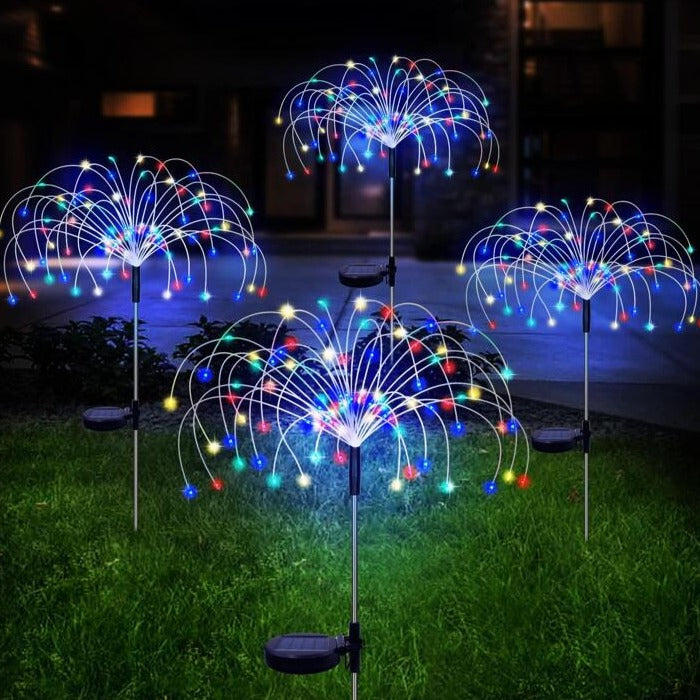 Solarsparks: luces solares para exteriores con estilo de fuegos artificiales